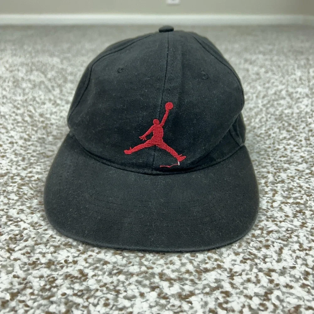 Jordan Nike Hat Cap Strap Back Youth Black Red Jumpman Logo‎ Basketball Boys